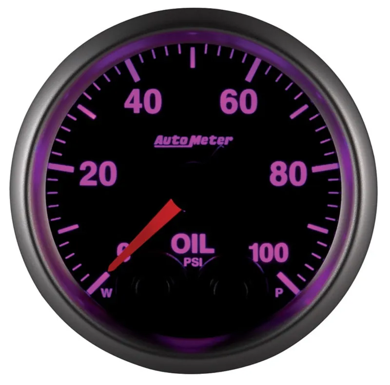 Auto Meter Elite Series Oil Pressure Gauge - 2-1/16"