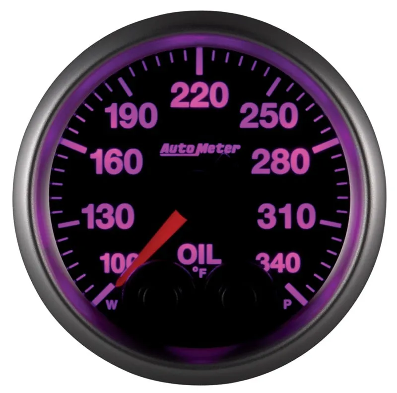 Auto Meter Elite Series Oil Temperature Gauge - 2-1/16"