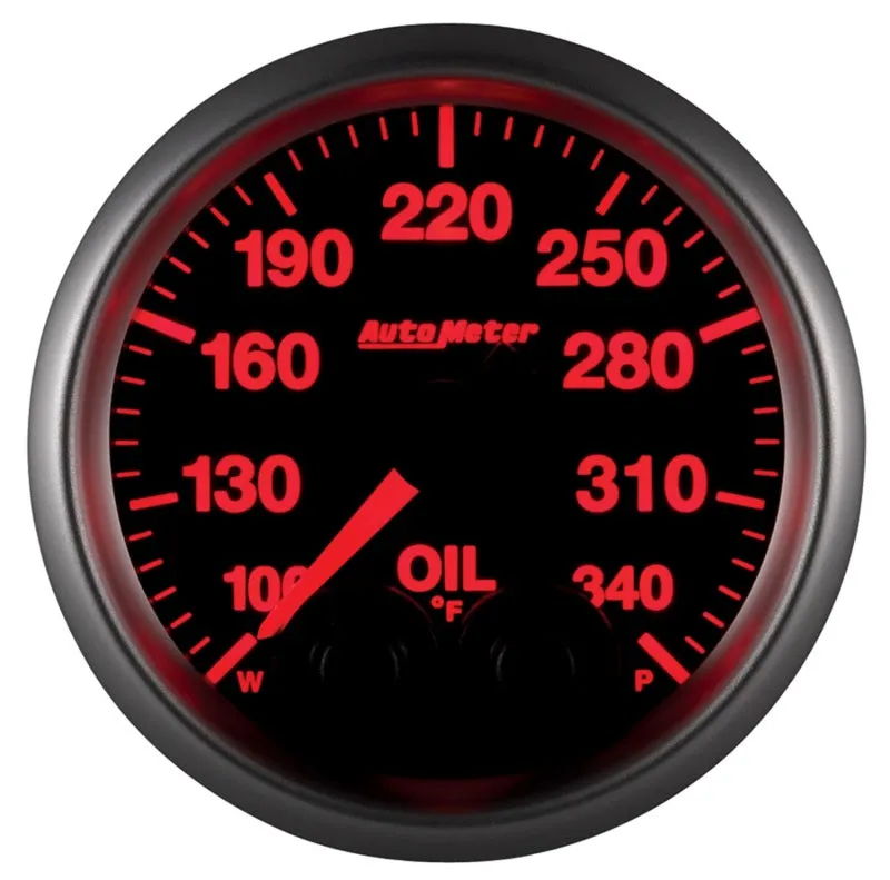 Auto Meter Elite Series Oil Temperature Gauge - 2-1/16"