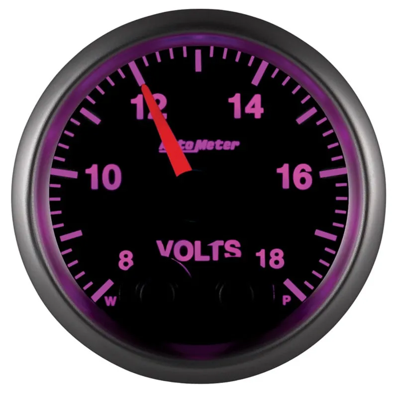 Auto Meter Elite Series Voltmeter Gauge - 2-1/16"
