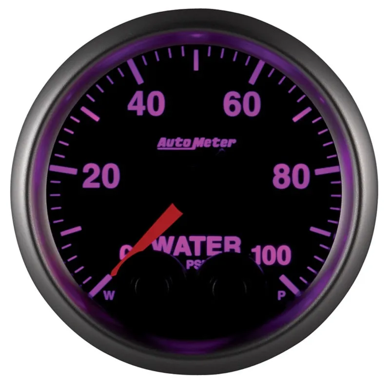 Auto Meter Elite Series Water Pressure Gauge - 2-1/16"
