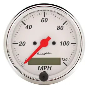 AutoMeter 1388 GAUGE; SPEEDOMETER; 3 1/8in.; 120MPH; ELEC. PROG. W/LCD ODO; ARCTIC WHITE