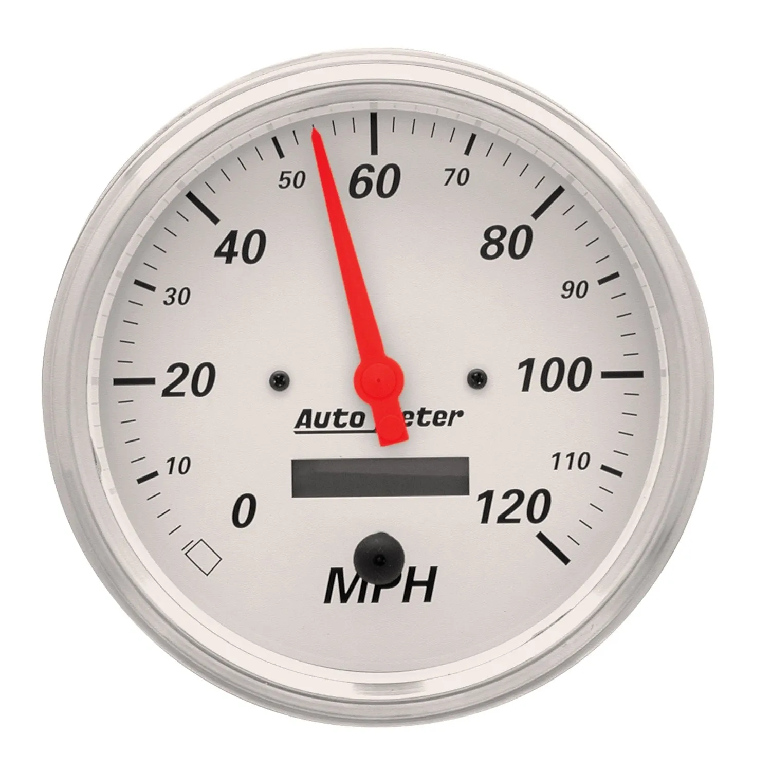 AutoMeter 1389 GAUGE; SPEEDOMETER; 5in.; 120MPH; ELEC. PROG. W/LCD ODO; ARCTIC WHITE