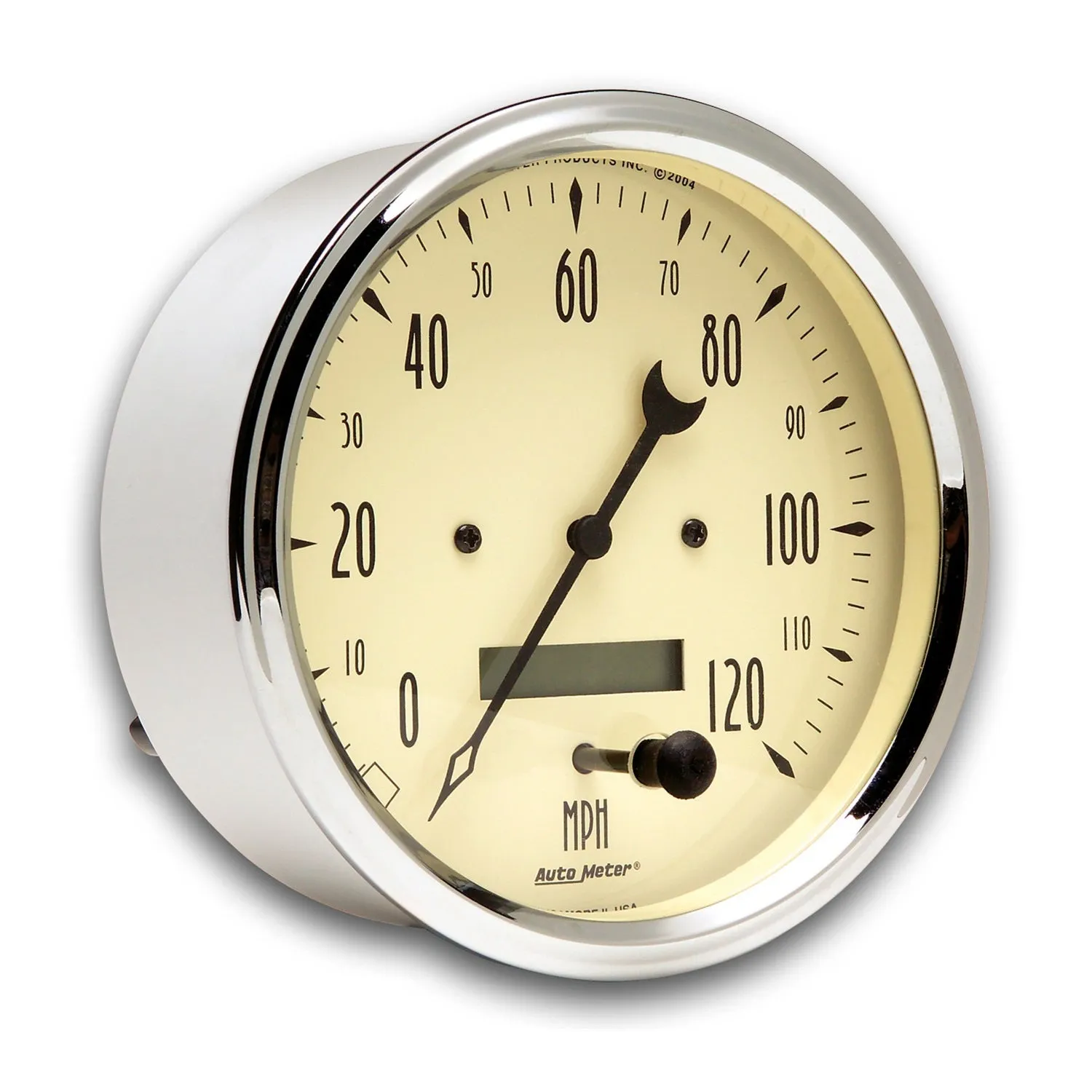 AutoMeter 1889 GAUGE; SPEEDOMETER; 5in.; 120MPH; ELEC. PROG. W/LCD ODO; ANTIQUE BEIGE