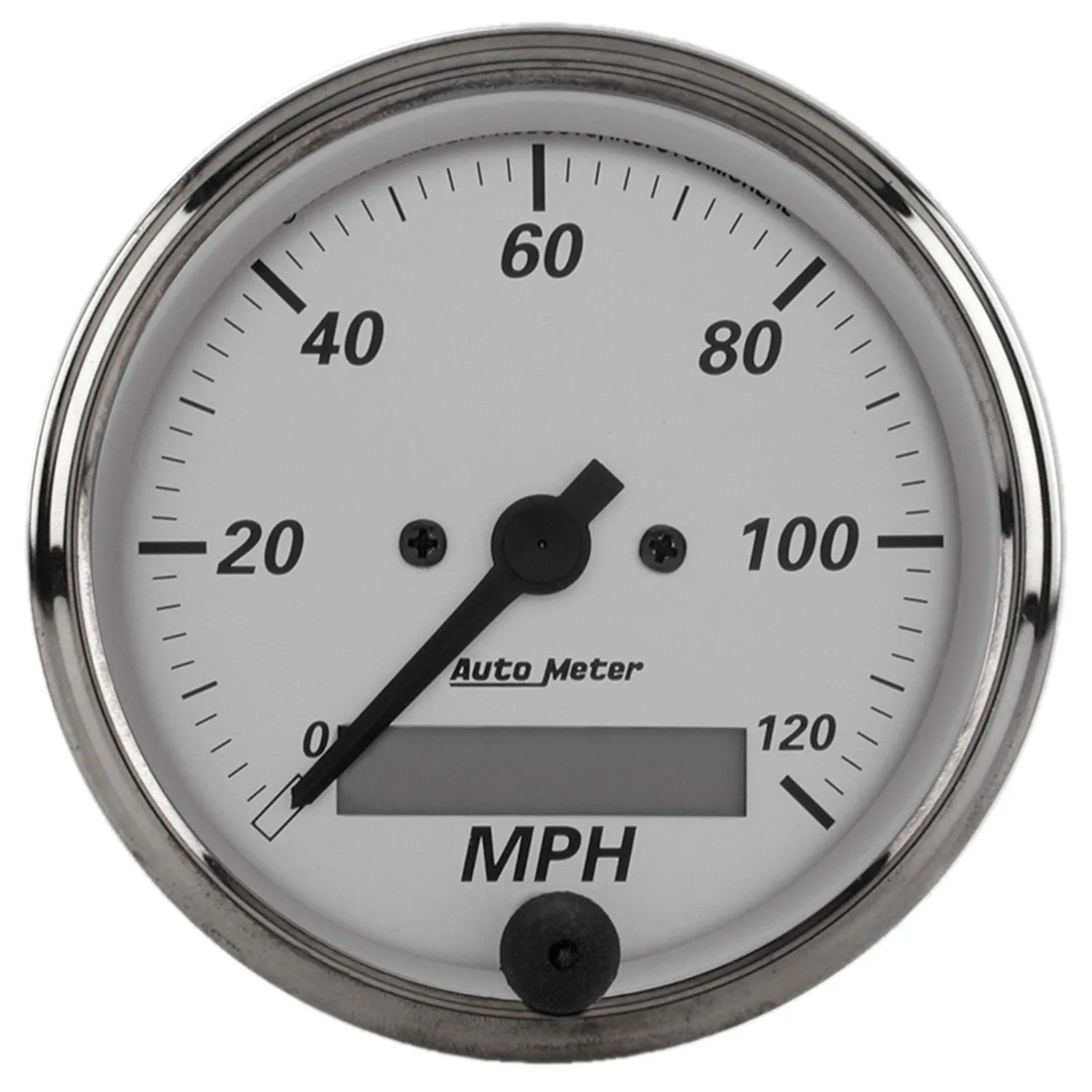 AutoMeter 1988 GAUGE; SPEEDOMETER; 3 1/8in.; 120MPH; ELEC. PROGRAM.; AMERICAN PLATINUM