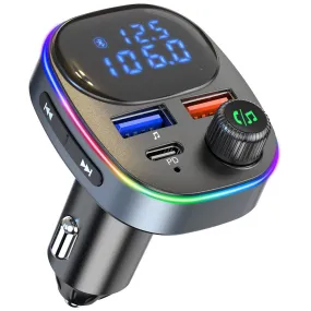 Bc82 Bluetooth 5.0 Car Kit Handsfree Fm Transmitter Receiver Dual