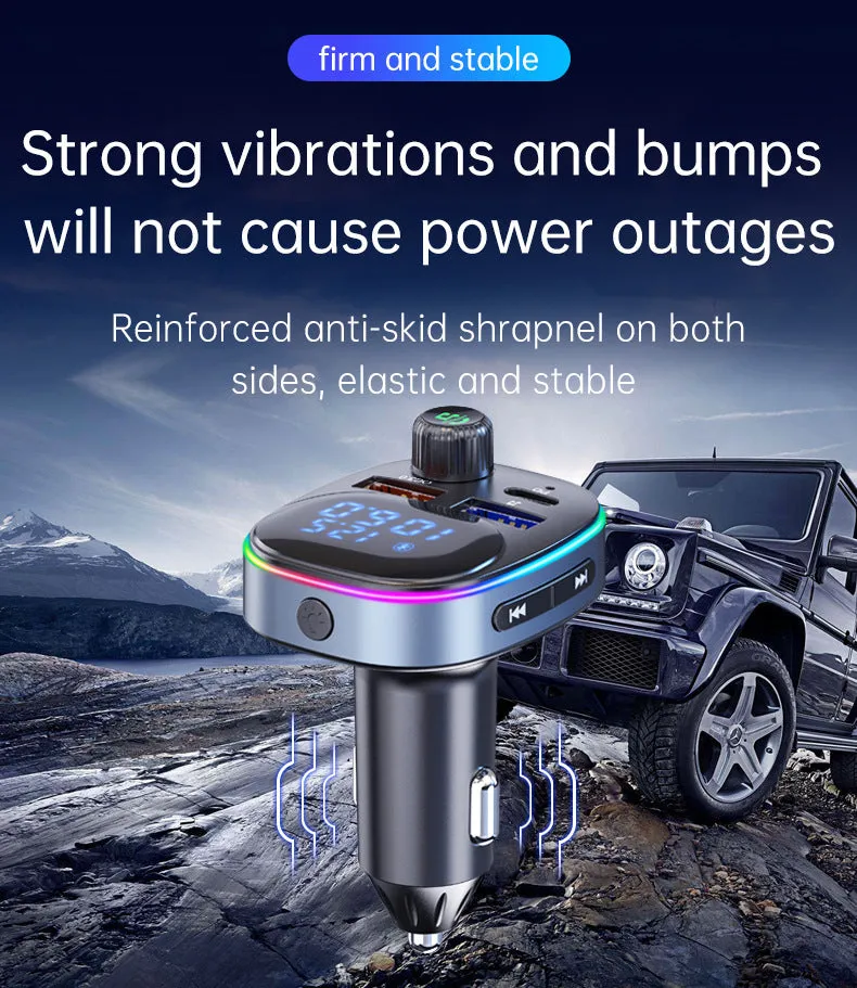 Bc82 Bluetooth 5.0 Car Kit Handsfree Fm Transmitter Receiver Dual