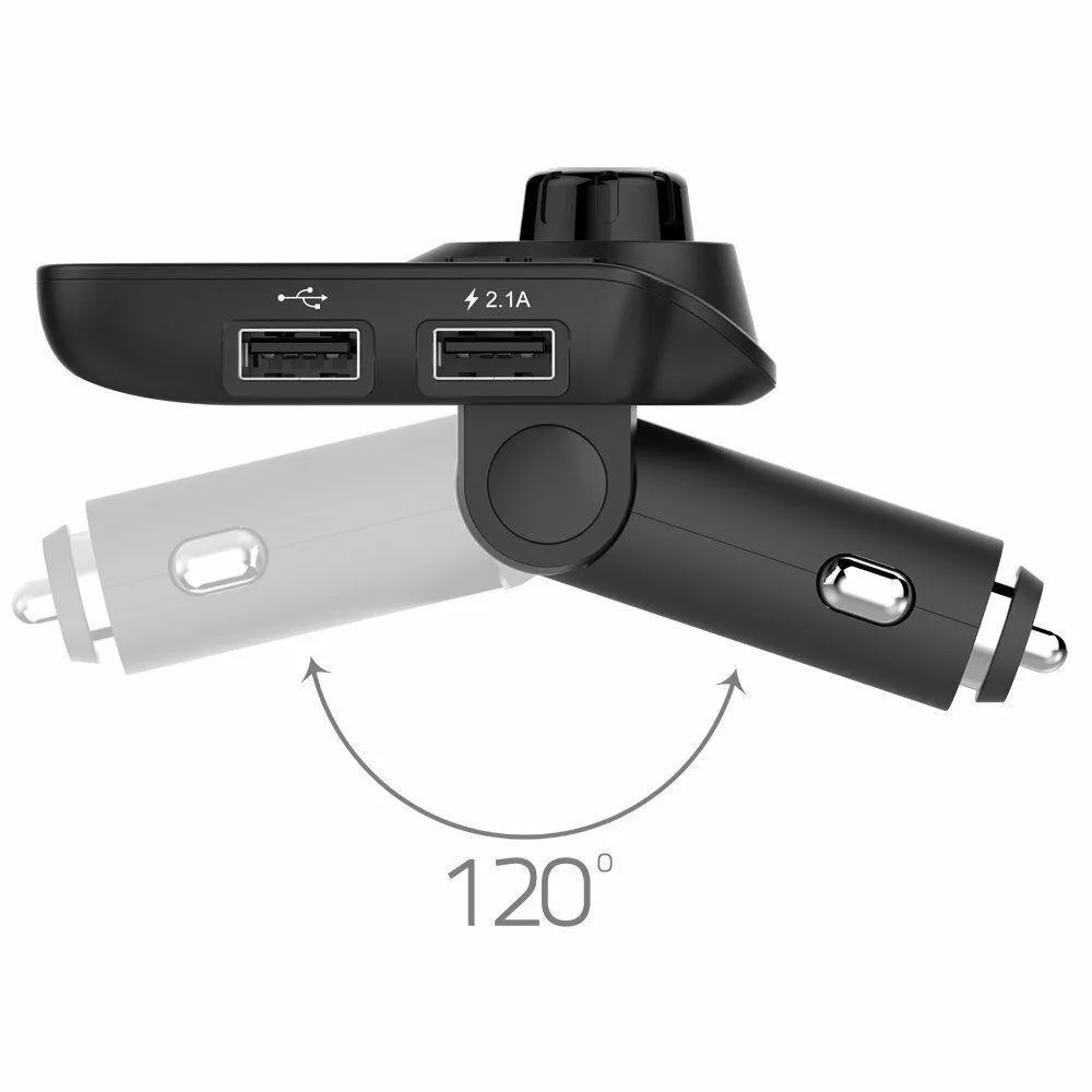 Bluetooth Handsfree In Car Kit FM Transmitter MP3 Player 2 USB Charger
