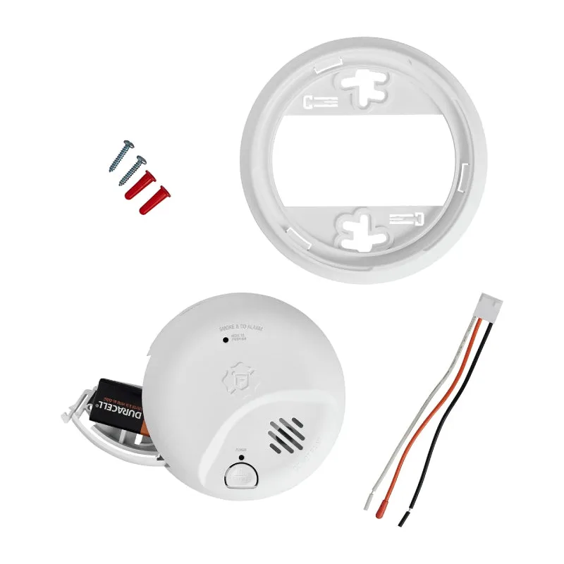 BRK SMICO100-AC Interconnect Hardwire Combination Smoke & CO Alarm with Battery Backup