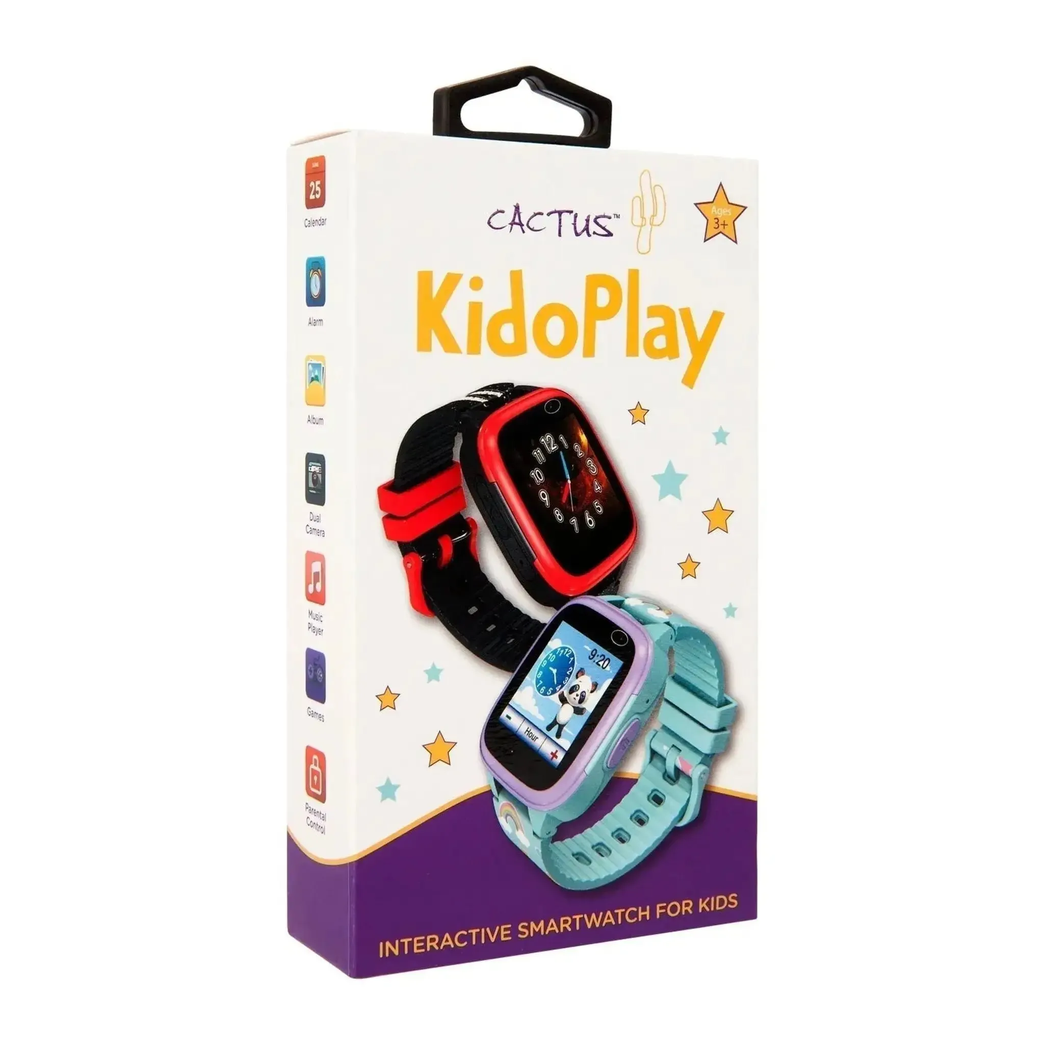 Cactus - Kidoplay - Kids Interactive Game Watch - Black / Red trim