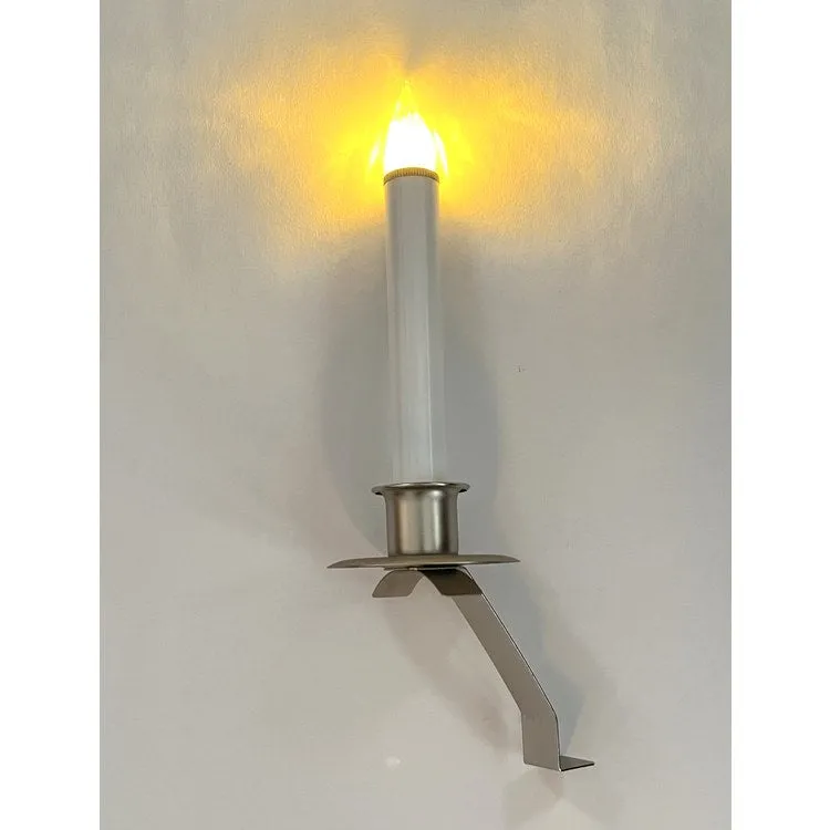 Cambridge Slant Bracket LED Battery-Operated Window Candles with Sensor Set of 3 - Pewter
