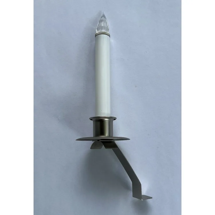 Cambridge Slant Bracket LED Battery-Operated Window Candles with Sensor Set of 3 - Pewter
