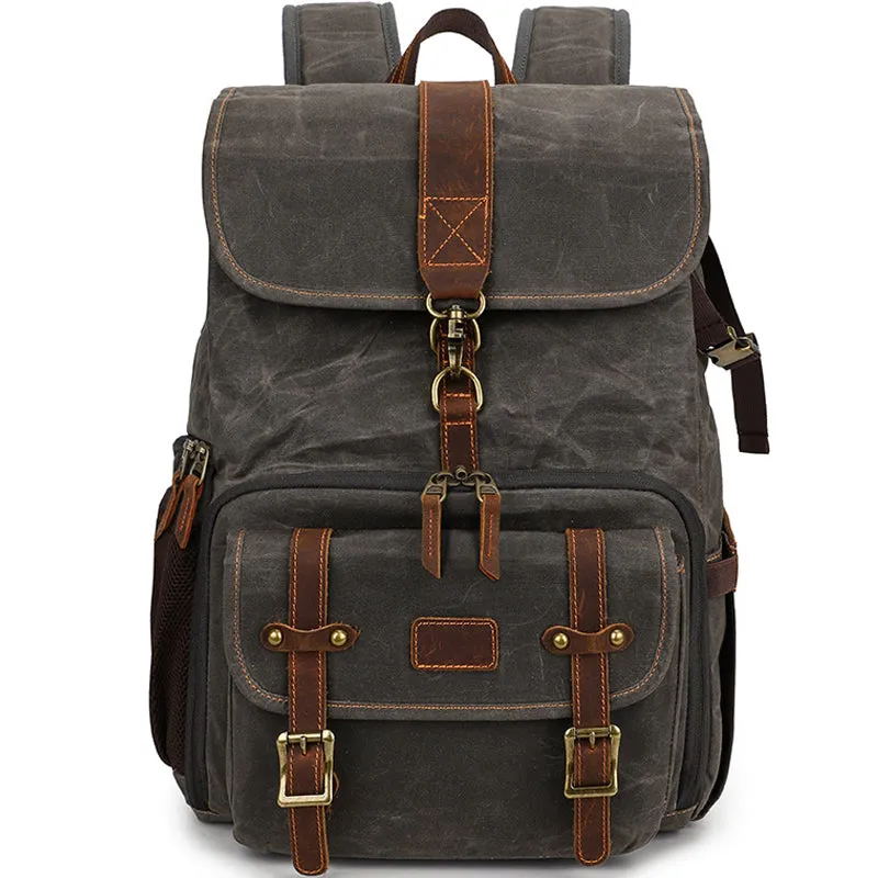 Camera Backpack Canvas Photography Tripod Bag