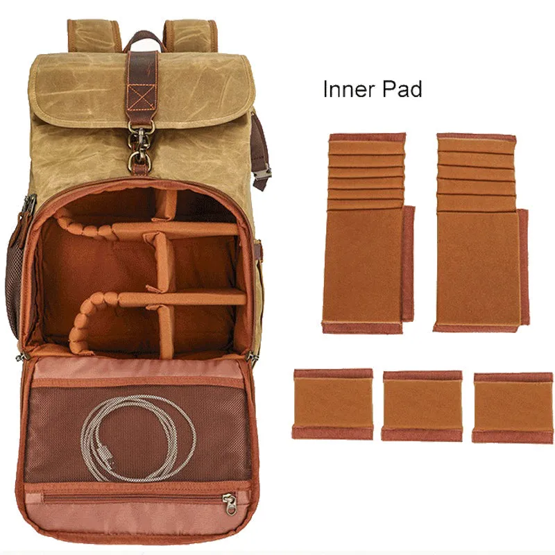 Camera Backpack Canvas Photography Tripod Bag