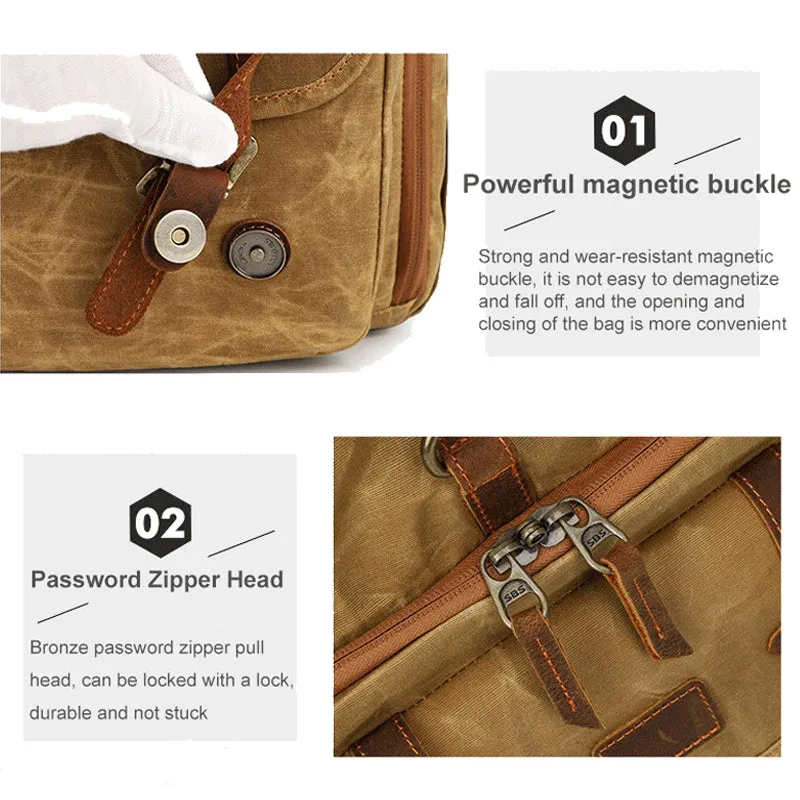 Camera Backpack Canvas Photography Tripod Bag