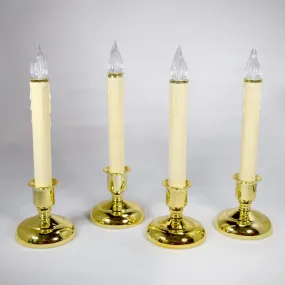 Cape Cod LED Brass Candles with Sensors 4-Pack