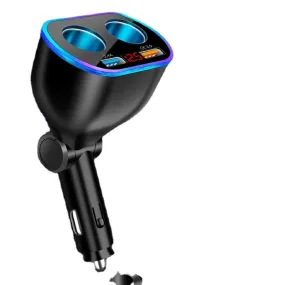 Car Cigarette Lighter Socket Qc3.0 Digital Display Usb Dual Port