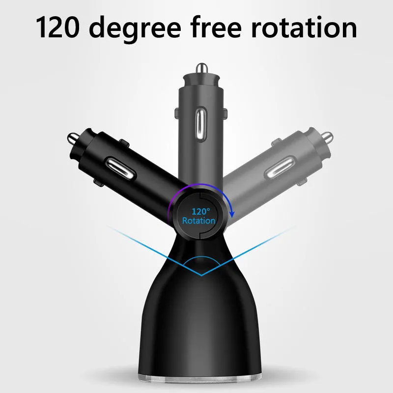 Car Cigarette Lighter Socket Qc3.0 Digital Display Usb Dual Port