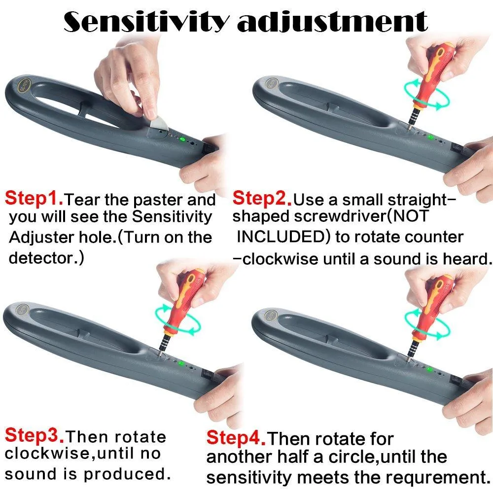 Dostyle Hand Held Metal Detectors, Portable Light-weight Security Scanner Wand with Adjustable Sensitivity