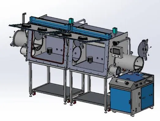 Dual Chamber Glove Box with Gas Purification System (H2O & O2<1ppm)-VGB-6-II-LD