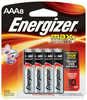 ENERGIZER - MAX Alkaline Batteries AAA - 8 Batteries
