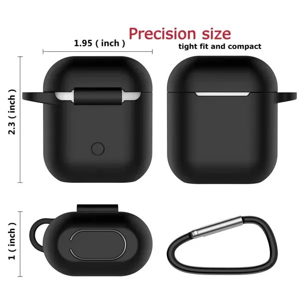 Entronix Apple AirPods 1st/2nd Gen Case - Liquid Silicone Cover,