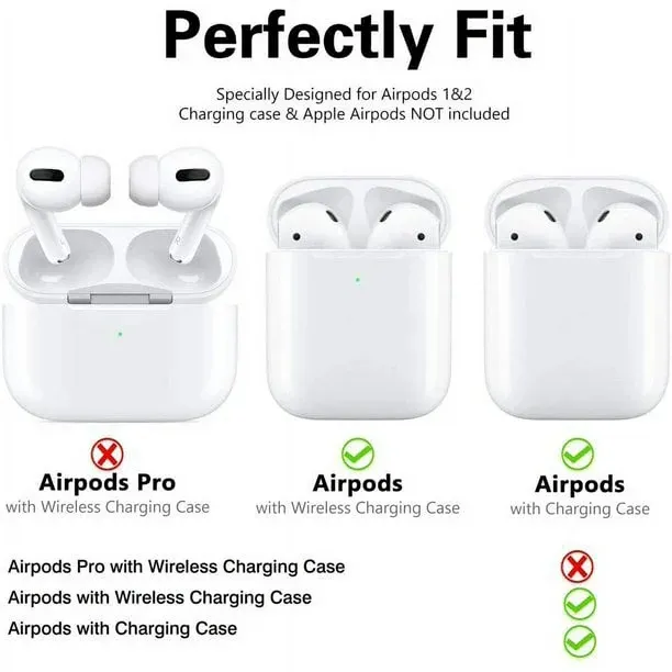Entronix Apple AirPods 1st/2nd Gen Case - Liquid Silicone Cover,