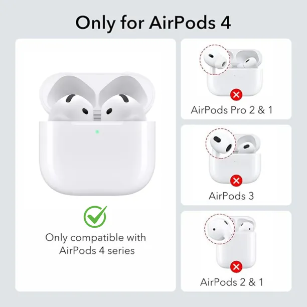 Entronix Apple AirPods 4th Gen Case - Liquid Silicone Cover,
