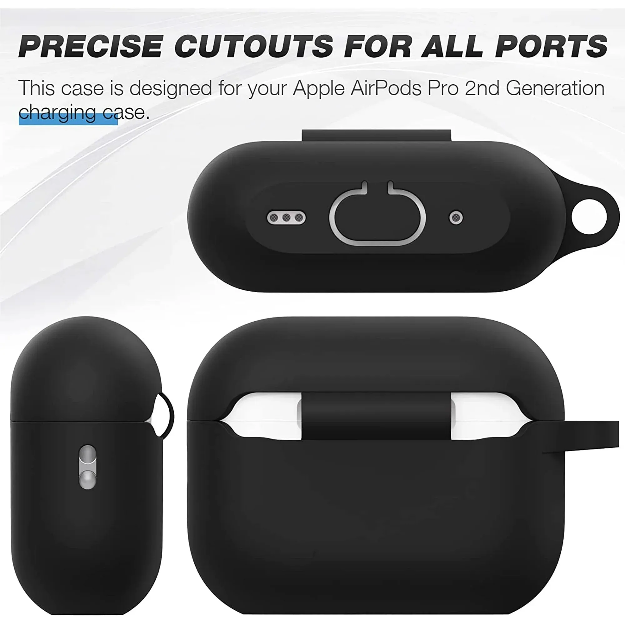Entronix Apple AirPods Pro 1st/2nd Gen Case - Liquid Silicone Cover,