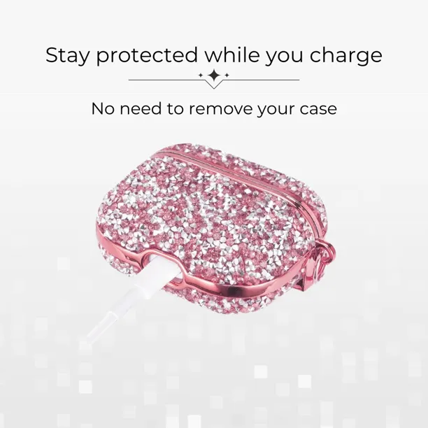 Entronix Apple AirPods Pro 1st/2nd Gen Case - Luxury Rhinestone Cover,
