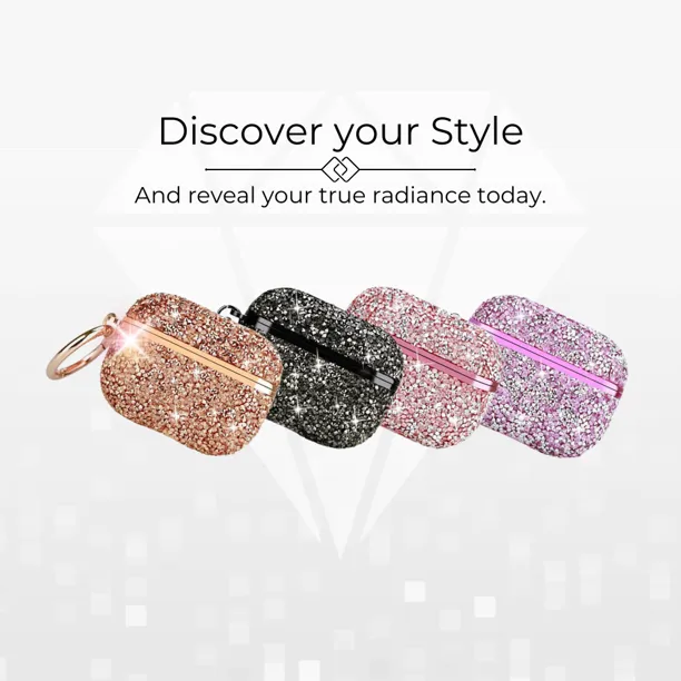 Entronix Apple AirPods Pro 1st/2nd Gen Case - Luxury Rhinestone Cover,