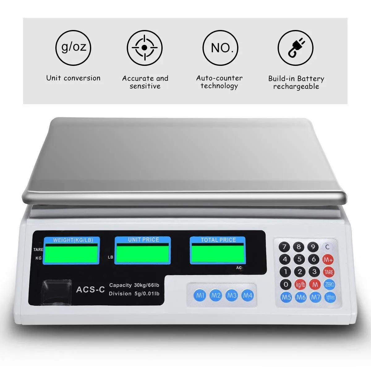 Food Count Scale EP20985-110V,for Commercial 66 lbs Digital Weight