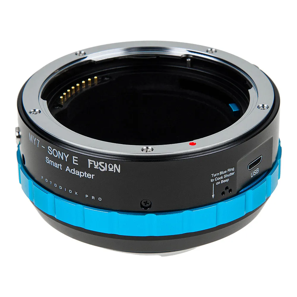 Fotodiox Pro Fusion Adapter (Smart Adapter) Compatible with Mamiya 7 Rangefinder Lenses to fit Sony E-Mount Mirrorless Cameras with Limited Automated Functions