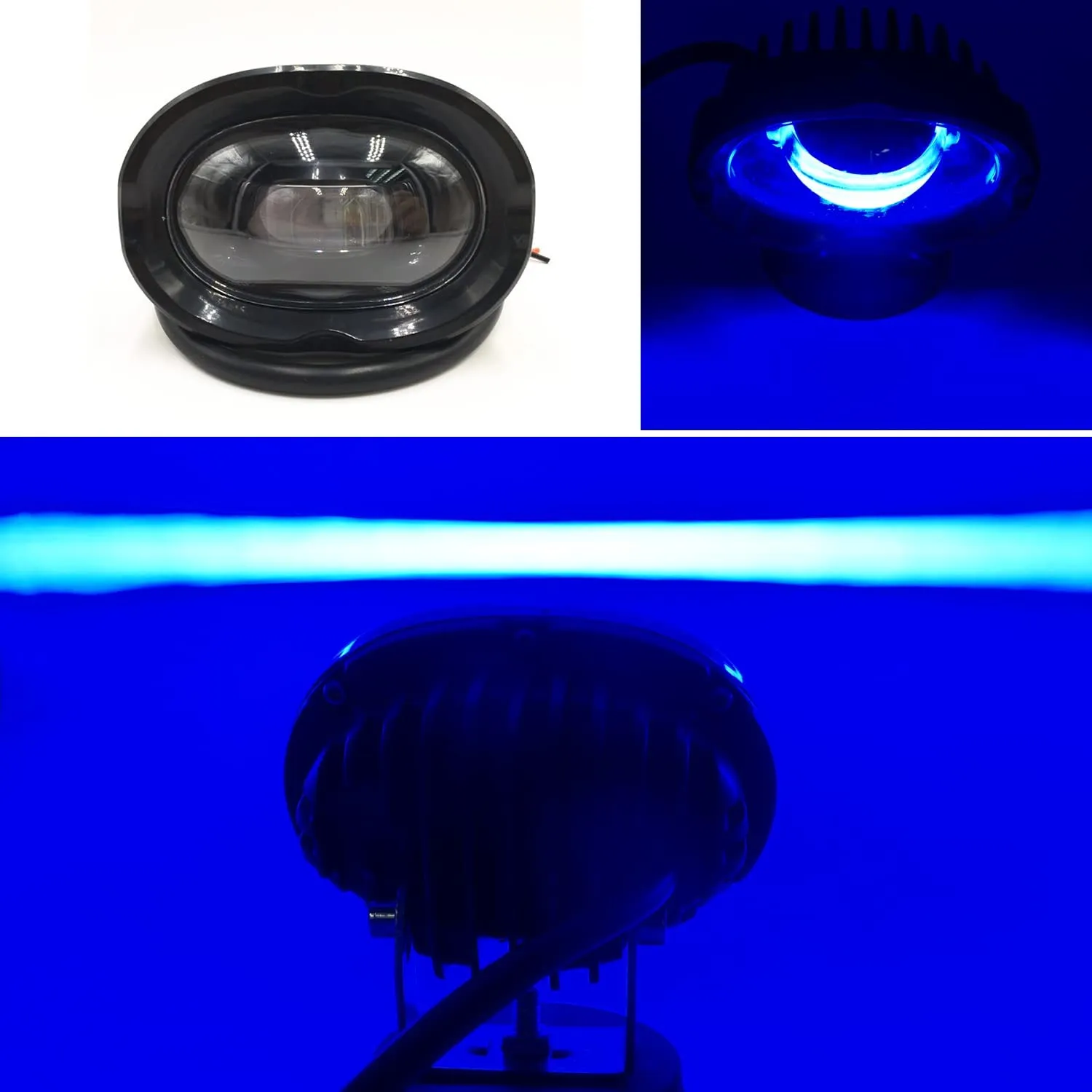 Fuguang LED Straight Linear Forklift Area Safety Light 8W Cree Blue Work Light Zone Risk Danger Area Warning Light Warehouse Forklift Truck Security Indicator 8W Straight liner