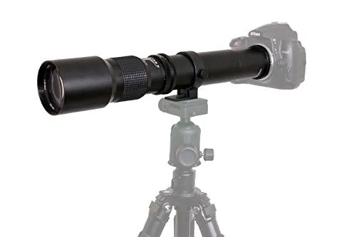 High-Power 500mm/1000mm f/8 Manual Telephoto Lens for Canon Camera