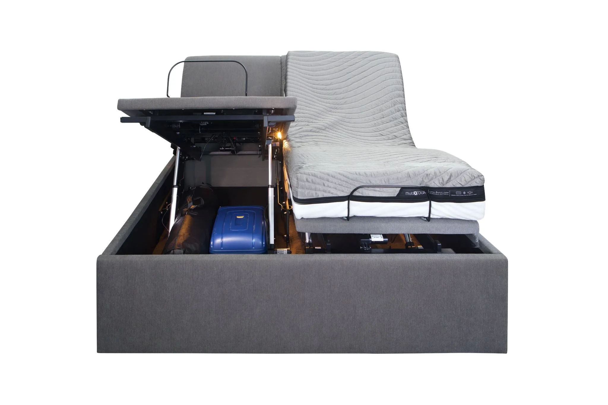 Hybrid Mattress Motorised Storage Bedframe Bundle