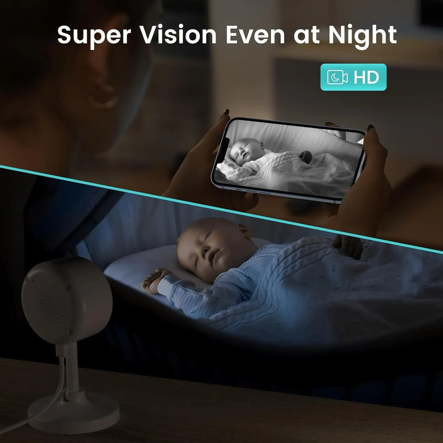Indoor Camera, Cameras for Home Security with Night Vision  (Refurbished)
