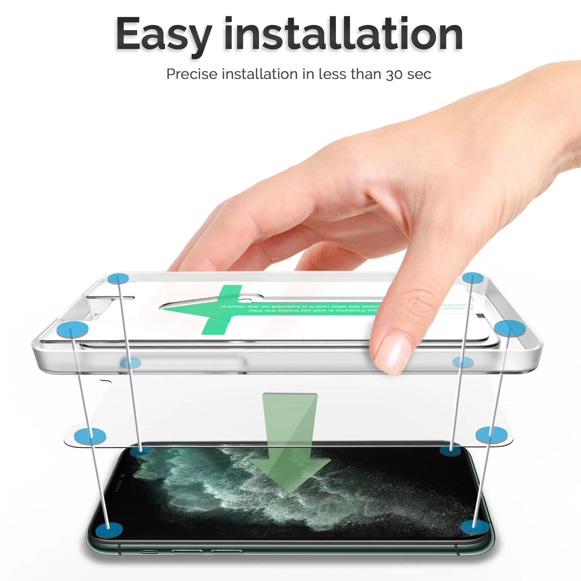iPhone 11 Pro Tempered Glass Screen Protector [2-Pack]