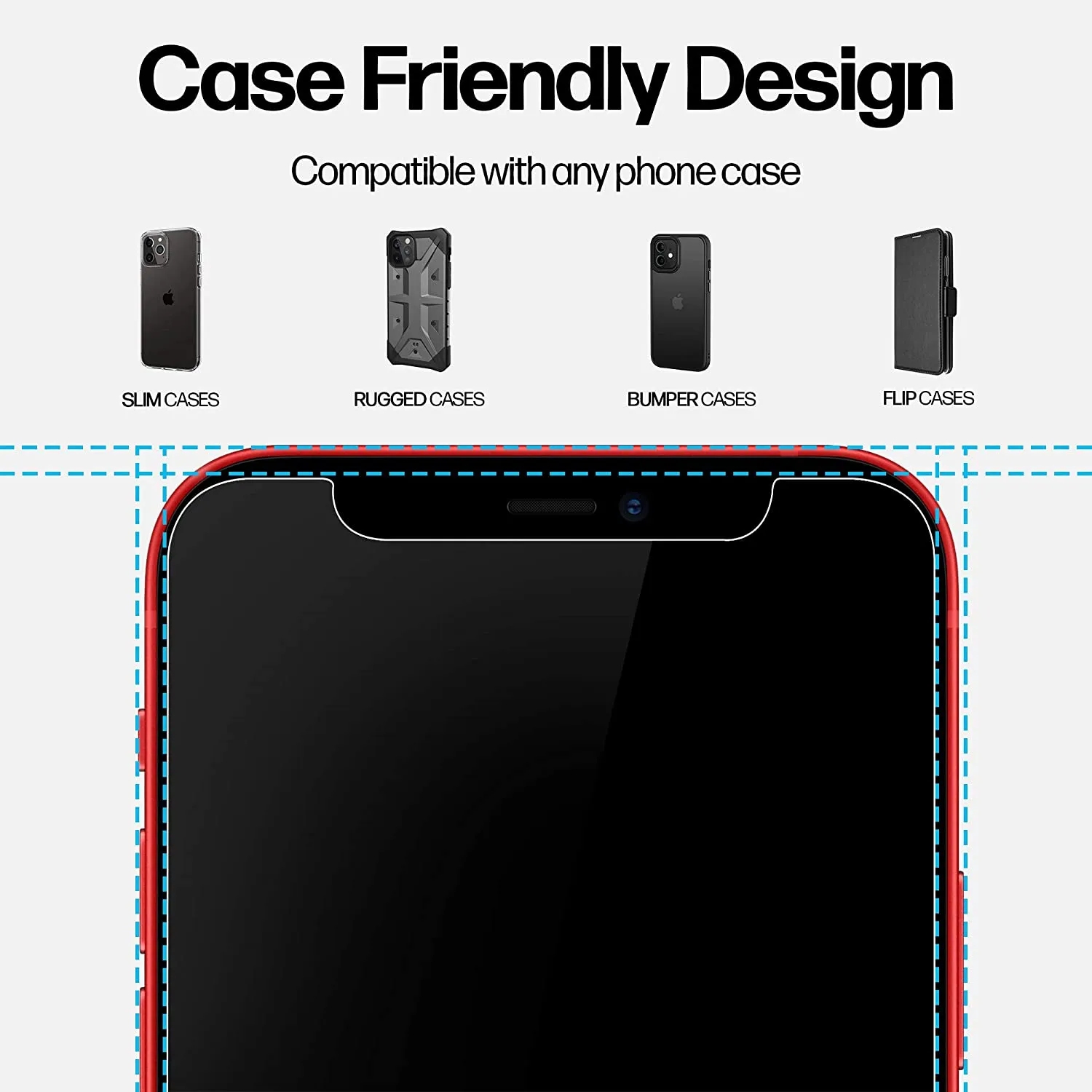 iPhone 12 Pro / iPhone 12 Tempered Glass Screen Protector [2-Pack]