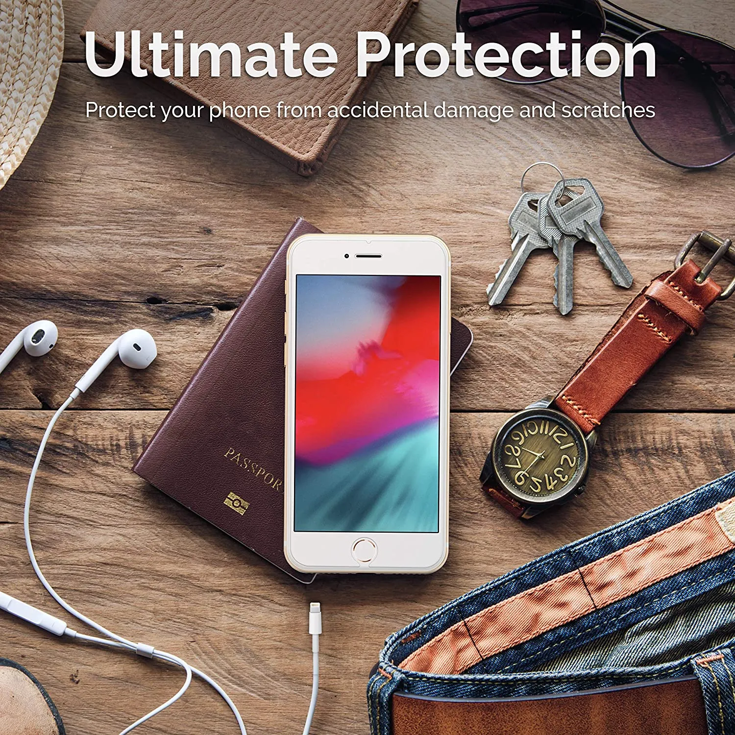 iPhone 6S / iPhone 6 Tempered Glass Screen Protector [2-Pack]