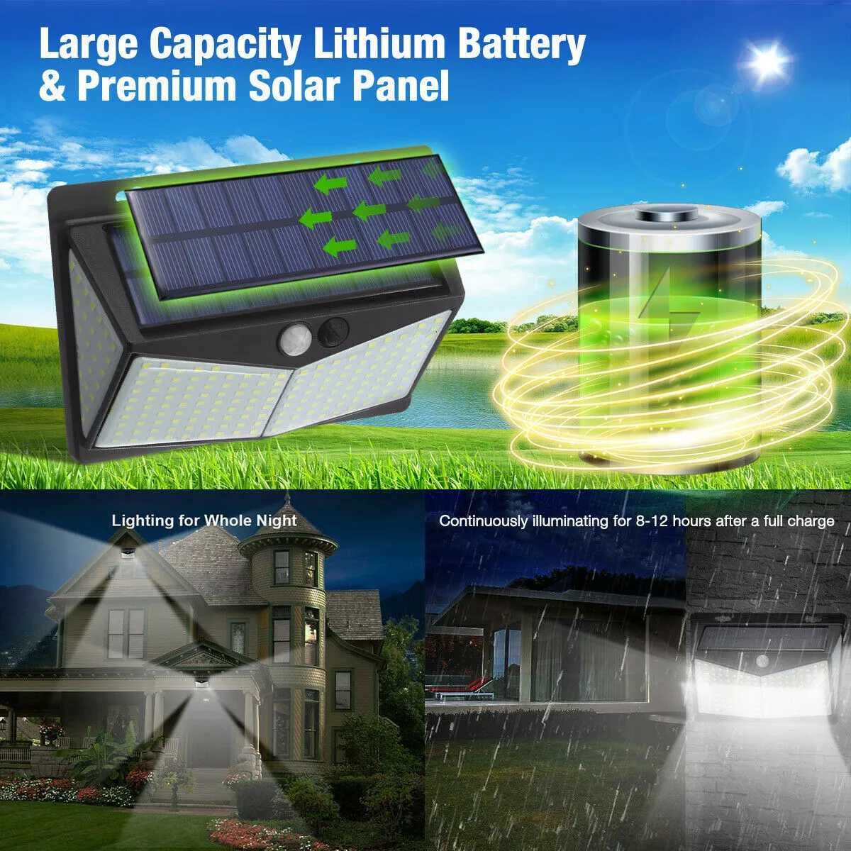Iztia® 3000LM Solar Outdoor Lights