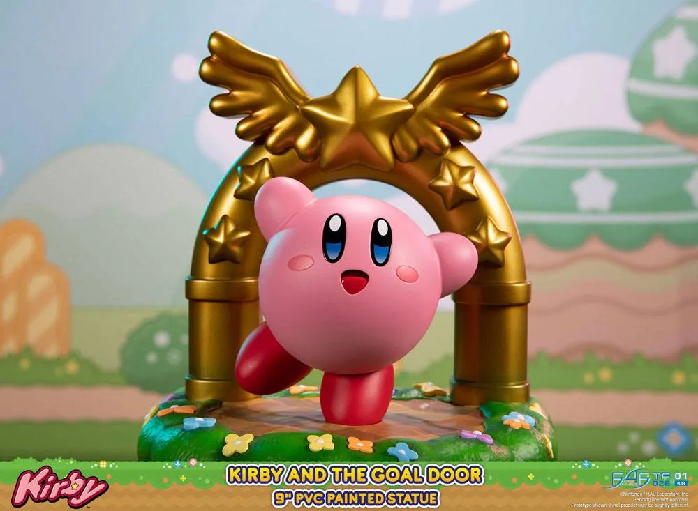 Kirby and the Goal Door Statue