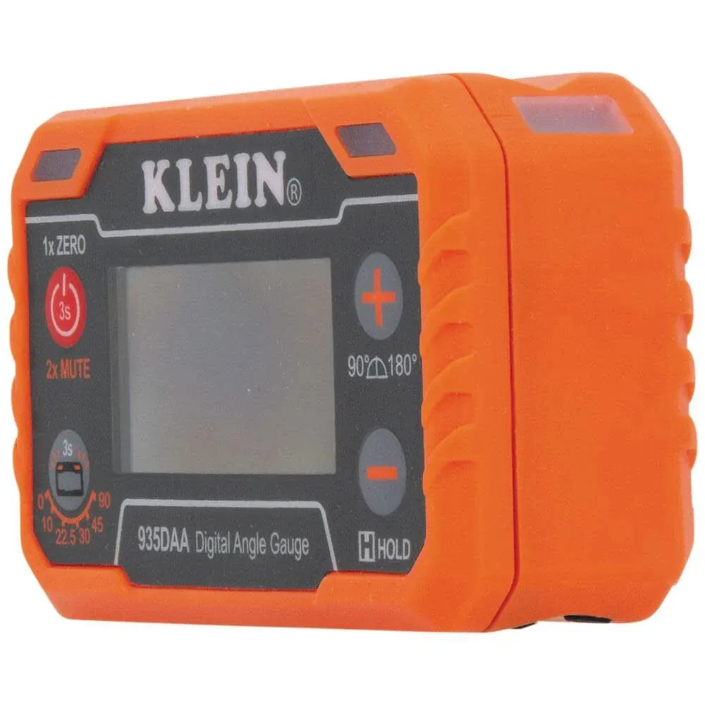Klein Tools 935DAA Digital Electronic Level and Angle Gauge, LED Angle Alert, Measure and Set Angles, 0-90 and 0-180 Degree Ranges
