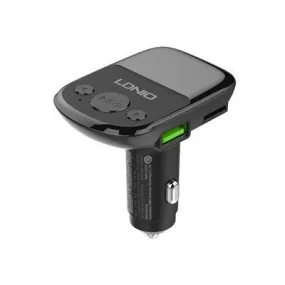 LDNIO C706Q 25W QC3.0 Bluetooth 5.0 FM Transmitter Car Charger with Dual USB   1 Audio Input Port