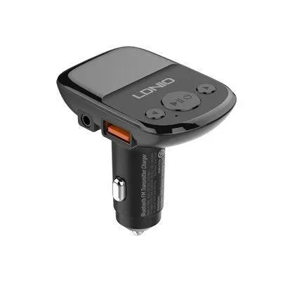 LDNIO C706Q 25W QC3.0 Bluetooth 5.0 FM Transmitter Car Charger with Dual USB   1 Audio Input Port