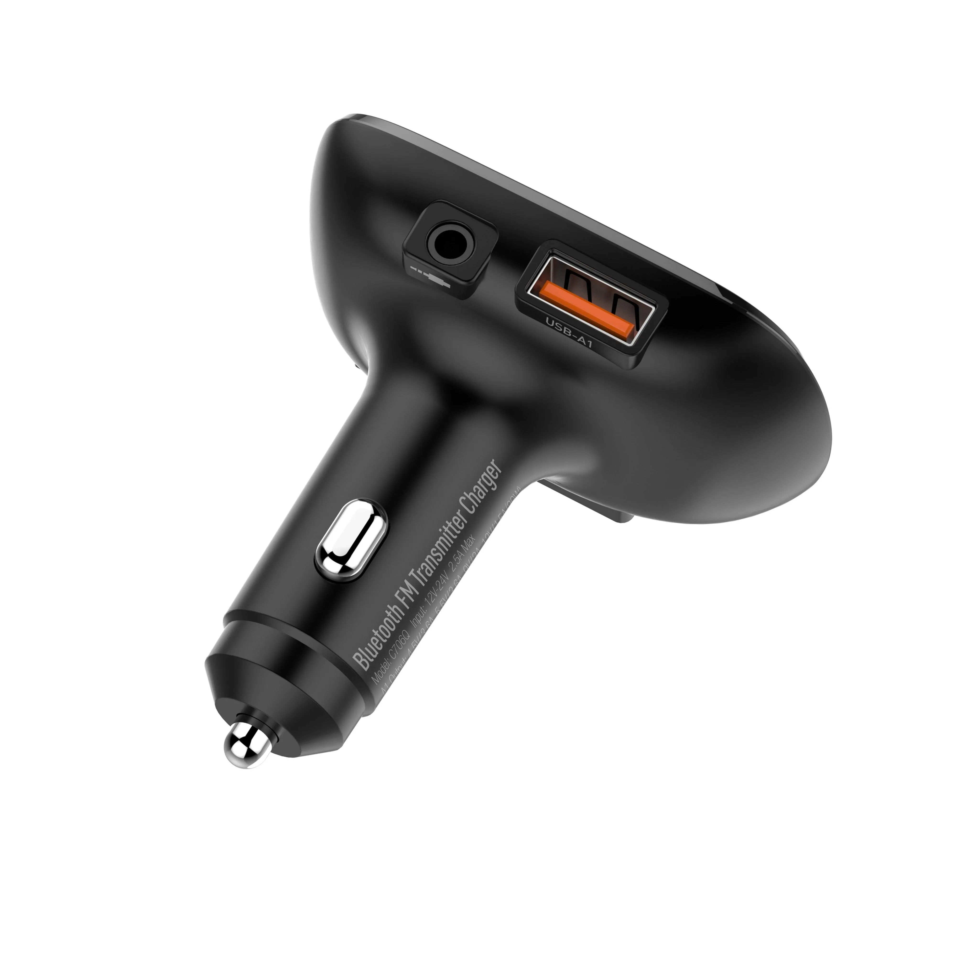 LDNIO C706Q 25W QC3.0 Bluetooth 5.0 FM Transmitter Car Charger with Dual USB   1 Audio Input Port