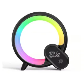 LED Bedside Night Light - Alarm Clock, Bluetooth Speaker (The Q Lamp)
