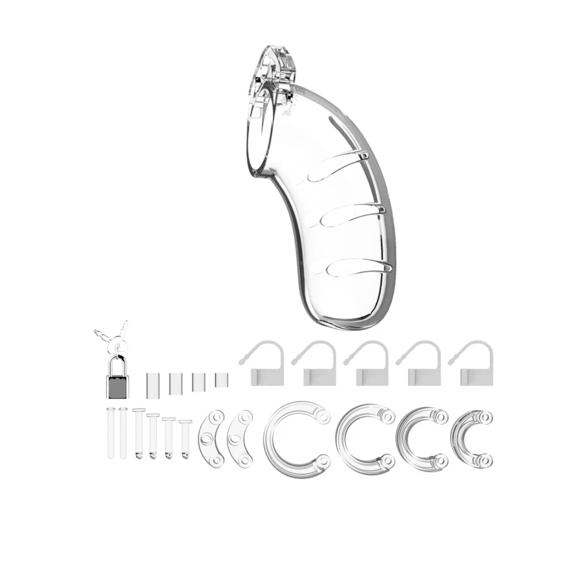 Man Cage Chastity Cock Cage Model 03 Clear 4.5 Inch / 11.5cm