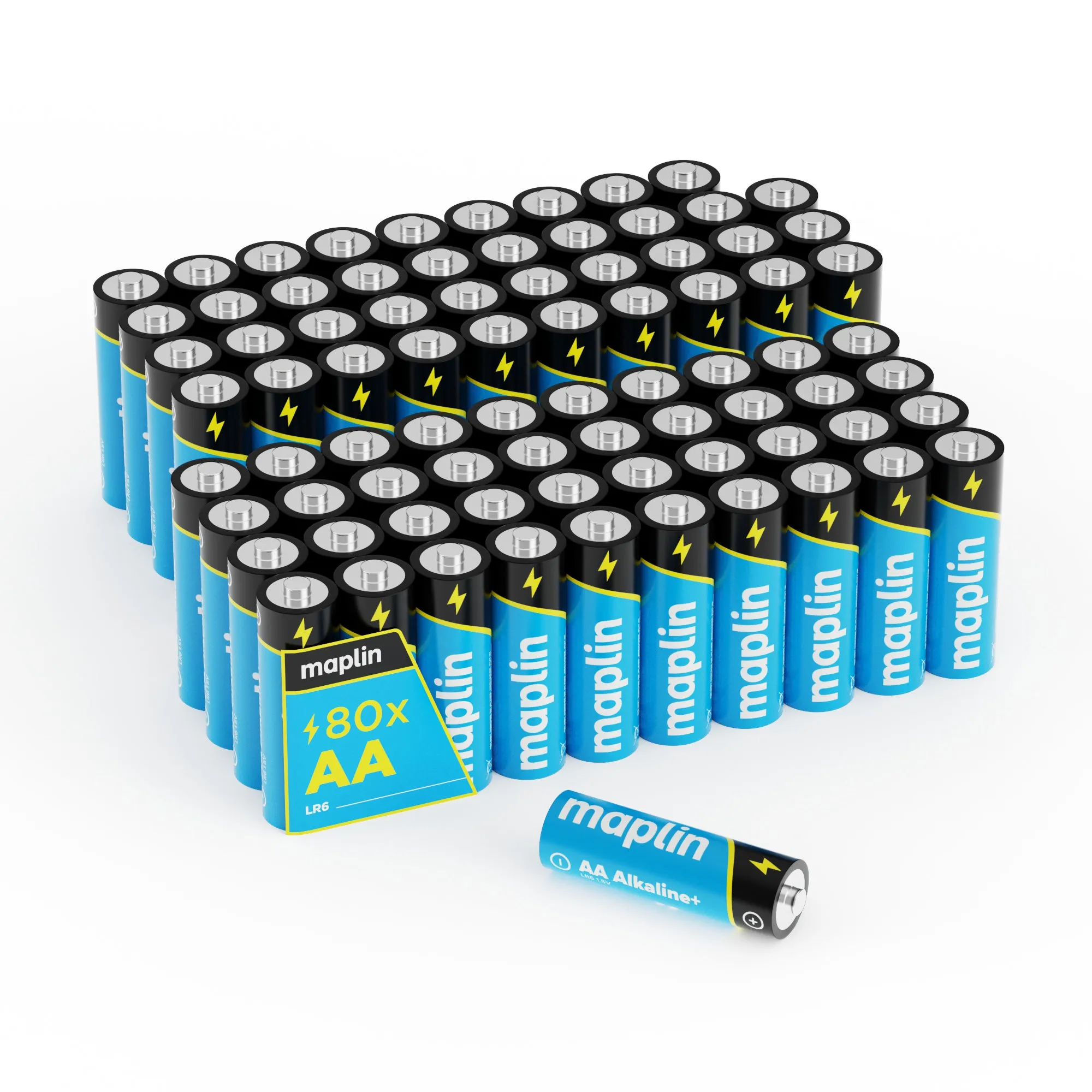 Maplin AA LR6 1.5V Alkaline Batteries 7 Year Shelf Life High Performance