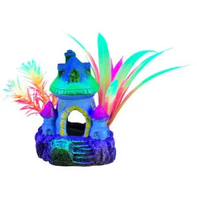 Marina iGlo Ornament - Mushroom House with Plants - Small - 7.3 cm (3 in)